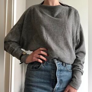 Zipper detail sweatshirt